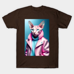 Sphynx Cat - Modern Digital Art T-Shirt